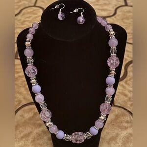 Purple Beaded Necklace